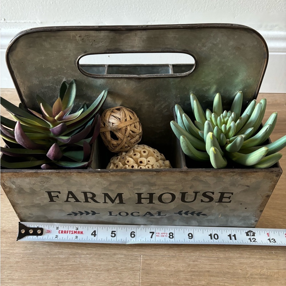 Farmhouse Milk Carrier Centerpiece Decor - Picture 3 of 6
